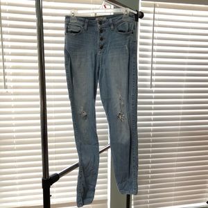 Guess High Waisted Button Jeans